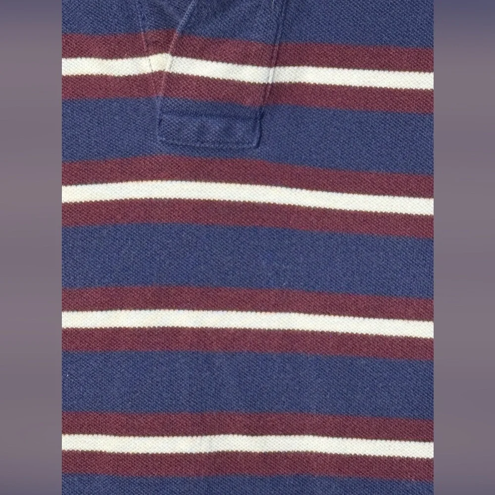 Polo by Ralph Lauren Men's Blue and Red Striped Polo. Medium. Great Condition.